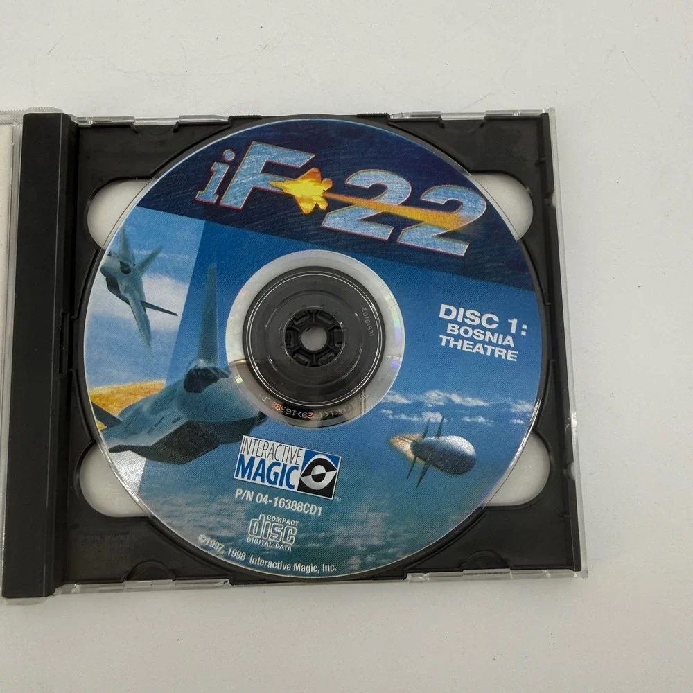 iF-22‎ The Realistic Simulation of the F-22 Raptor PC Windows 95 1997 2-Disc Set